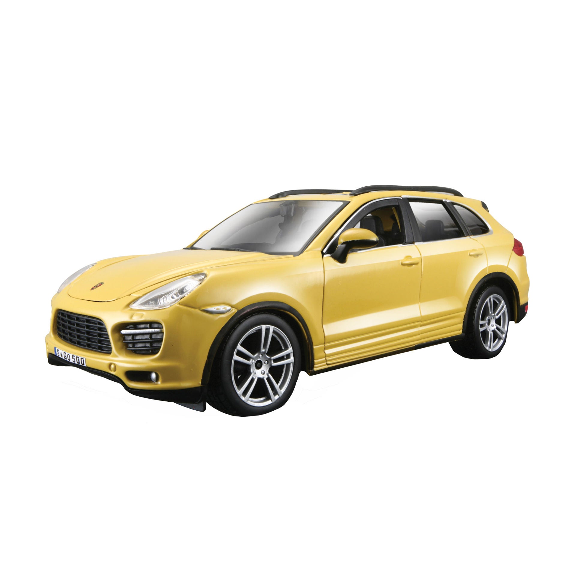 Macheta Bburago Star Porsche Cayenne Turbo, 1:24, galben- bej, 21056