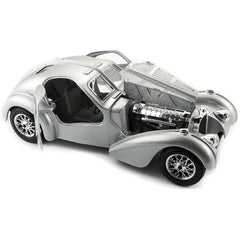 Macheta Masinuta Bburago 1:24 Bugatti Atlantic Argintiu, BB20001B-22092