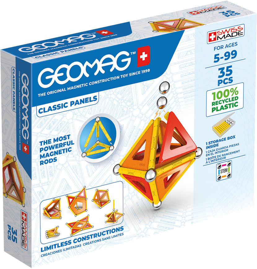 Geomag set magnetic 35 piese Classic Panels Green, 470