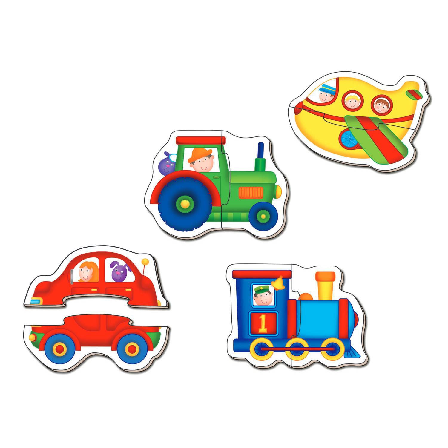 Puzzle bebelusi Galt, Duo Transport, 12 piese