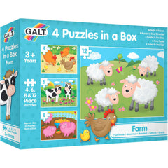 Set 4 puzzle Galt, Animale de la ferma, 30 piese