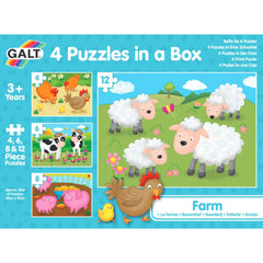 Set 4 puzzle Galt, Animale de la ferma, 30 piese