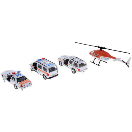 Set Masinute  Welly scara 1/64 Emergency Urban Spirit, W98160/4G