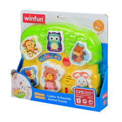 Jucarie puzzle cu lumini si sunete pentru bebelusi, Winfun, 0771