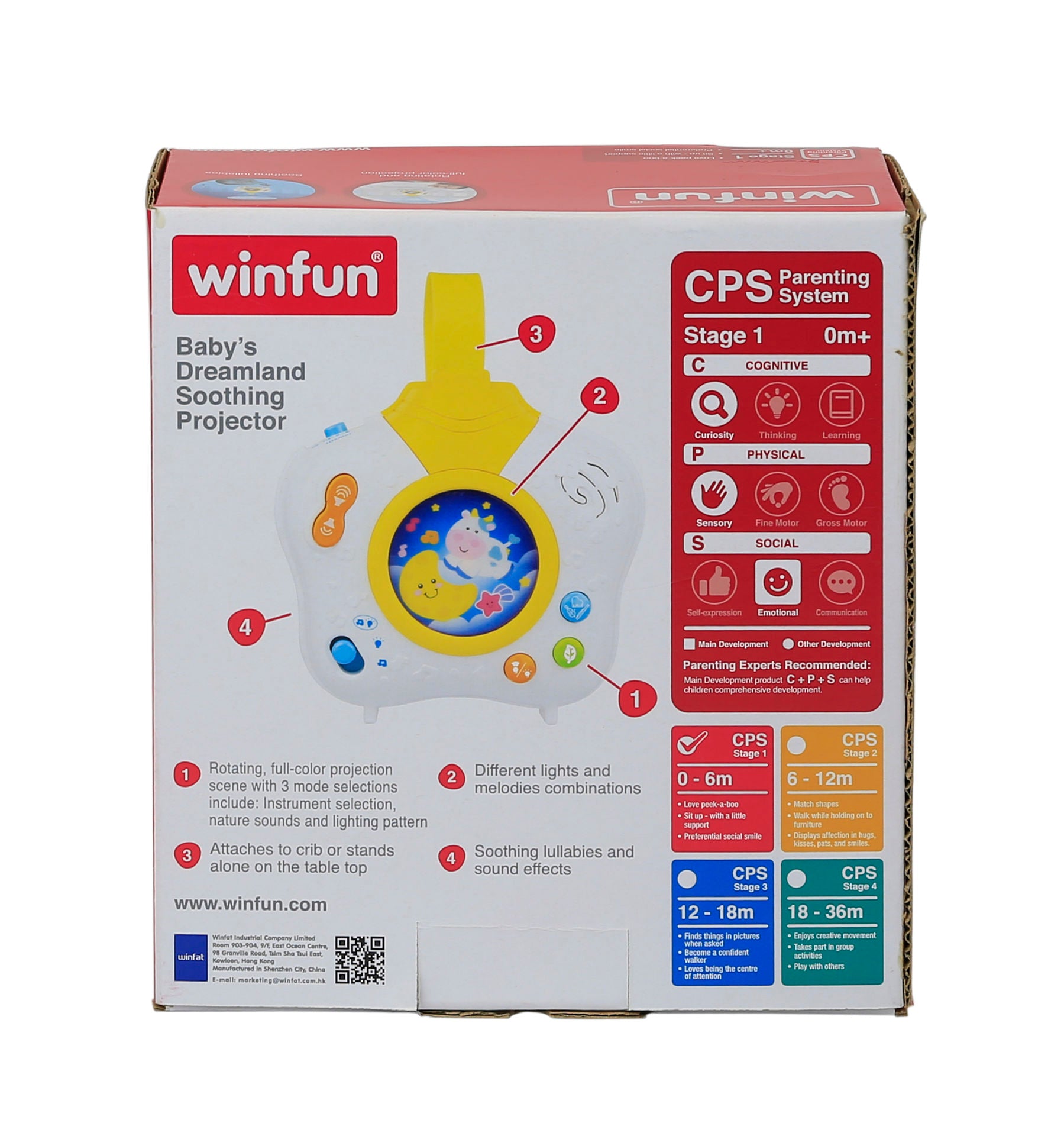 Jucarie, proiector linistitor pentru bebelusi, winfun, 0806A