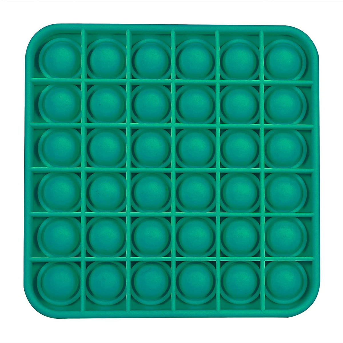 Jucarie antistres din silicon, Pop it now, forma patrat Verde, 13 cm, Urban Trends ®