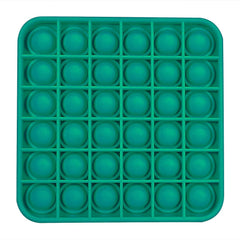 Jucarie antistres din silicon, Pop it now, forma patrat Verde, 13 cm, Urban Trends ®