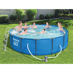 Piscina rotunda cu cadru metalic Bestway Steel Pro Max 427x107cm, 11 in 1, toate accesoriile incluse