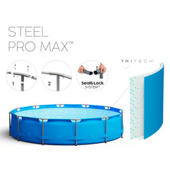 Piscina rotunda cu cadru metalic Bestway Steel Pro Max 427x107cm, 11 in 1, toate accesoriile incluse