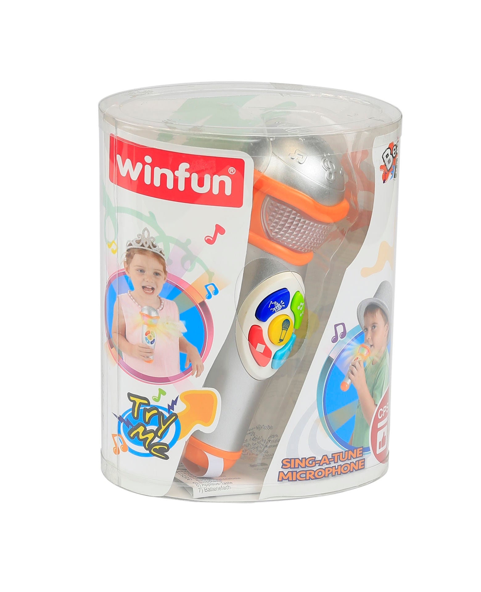 Jucarie microfon pentru copii cu sunete si lumini, Winfun, 2052