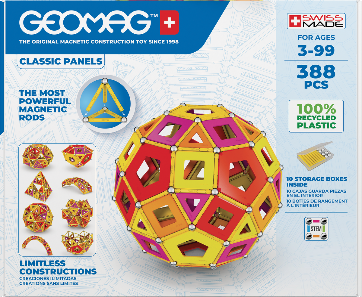 Geomag set magnetic 388 piese Classic Panels RE Warm Masterbox, 192