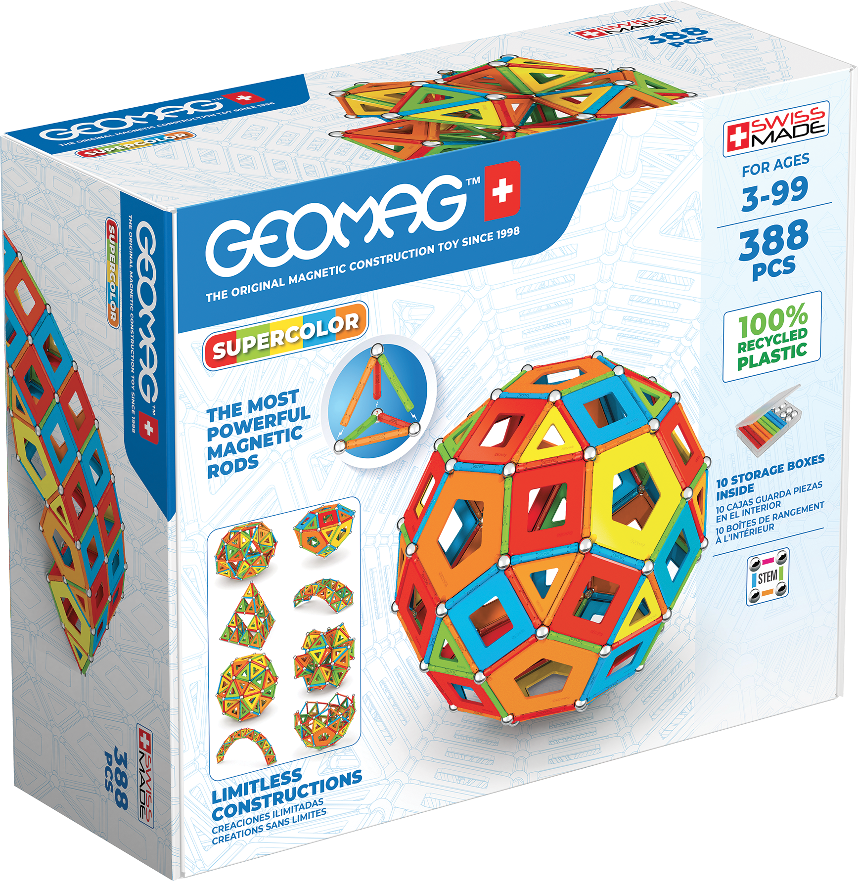 Geomag set magnetic388 piese Classic Panels RE Supercolor Masterbox, 193