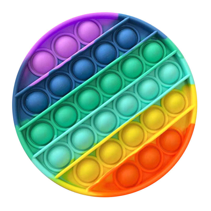 Jucarie senzoriala antistres, Pop It Now, disc multicolor, 13 cm