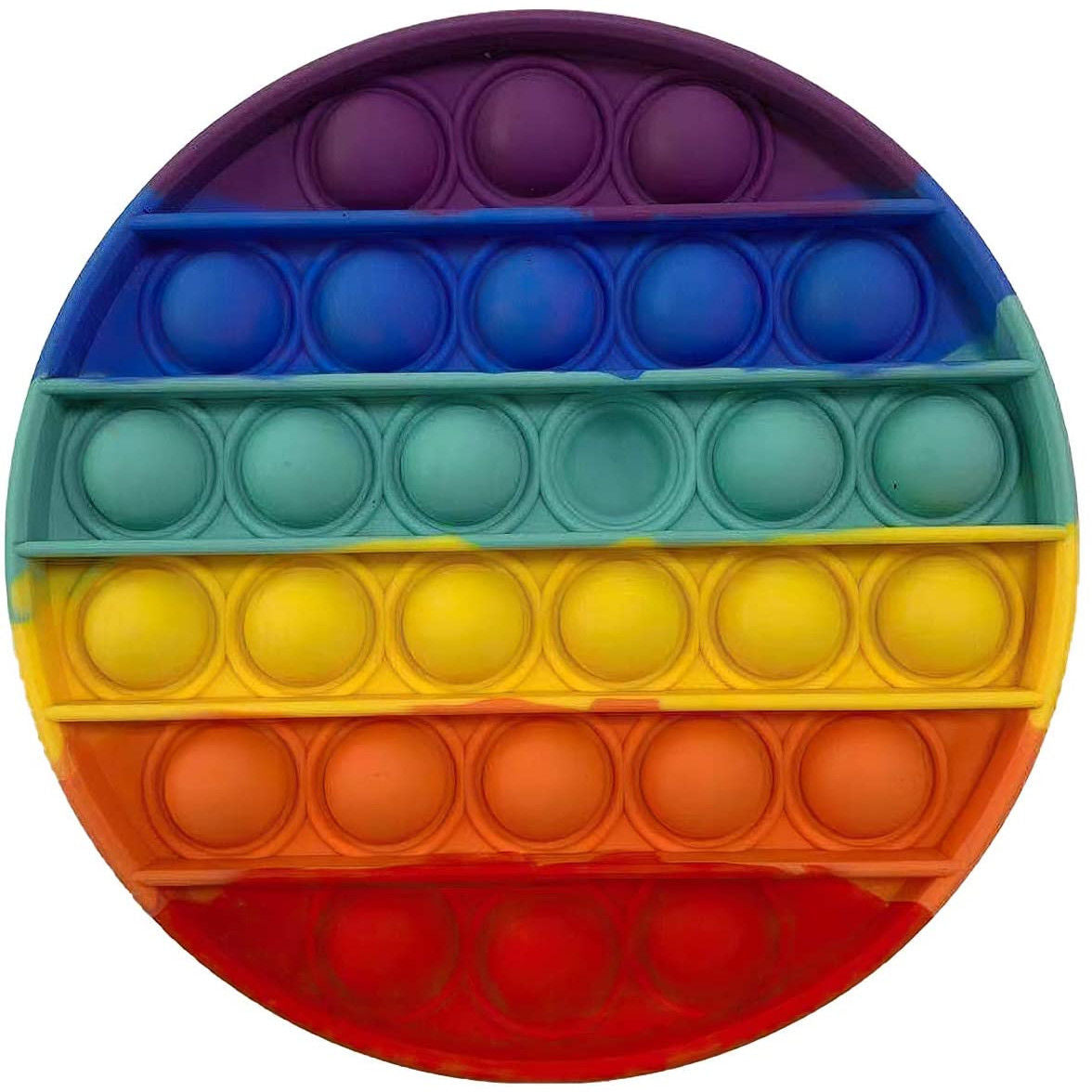 Jucarie senzoriala antistres, Pop It Now, disc multicolor, 13 cm