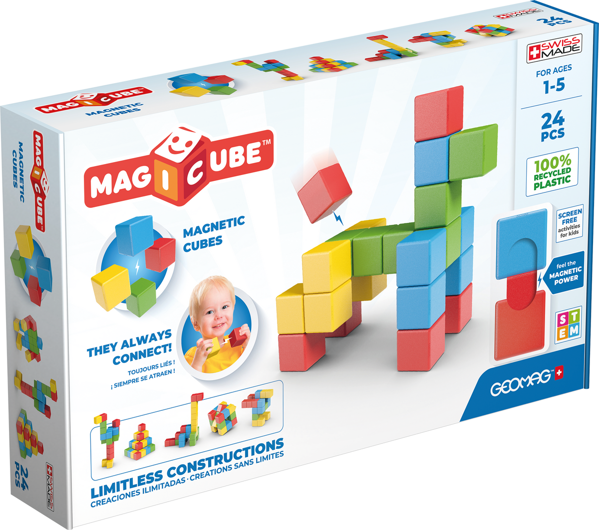 Magicube set magnetic 24 piese FColor Recycled 068