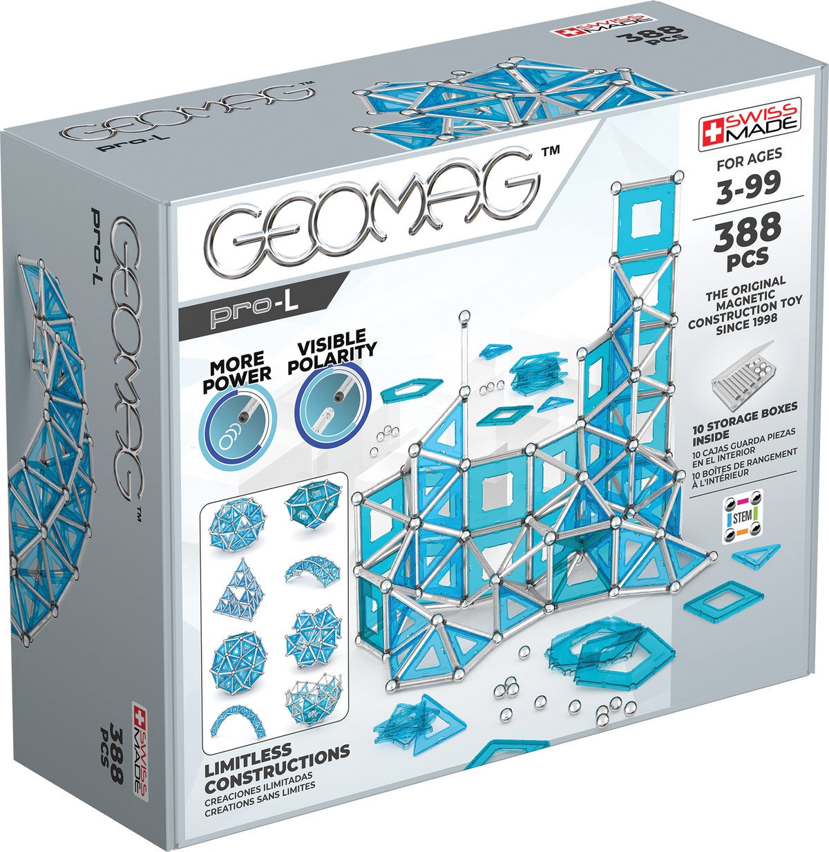 Geomag set magnetic 388 piese Pro L, 194