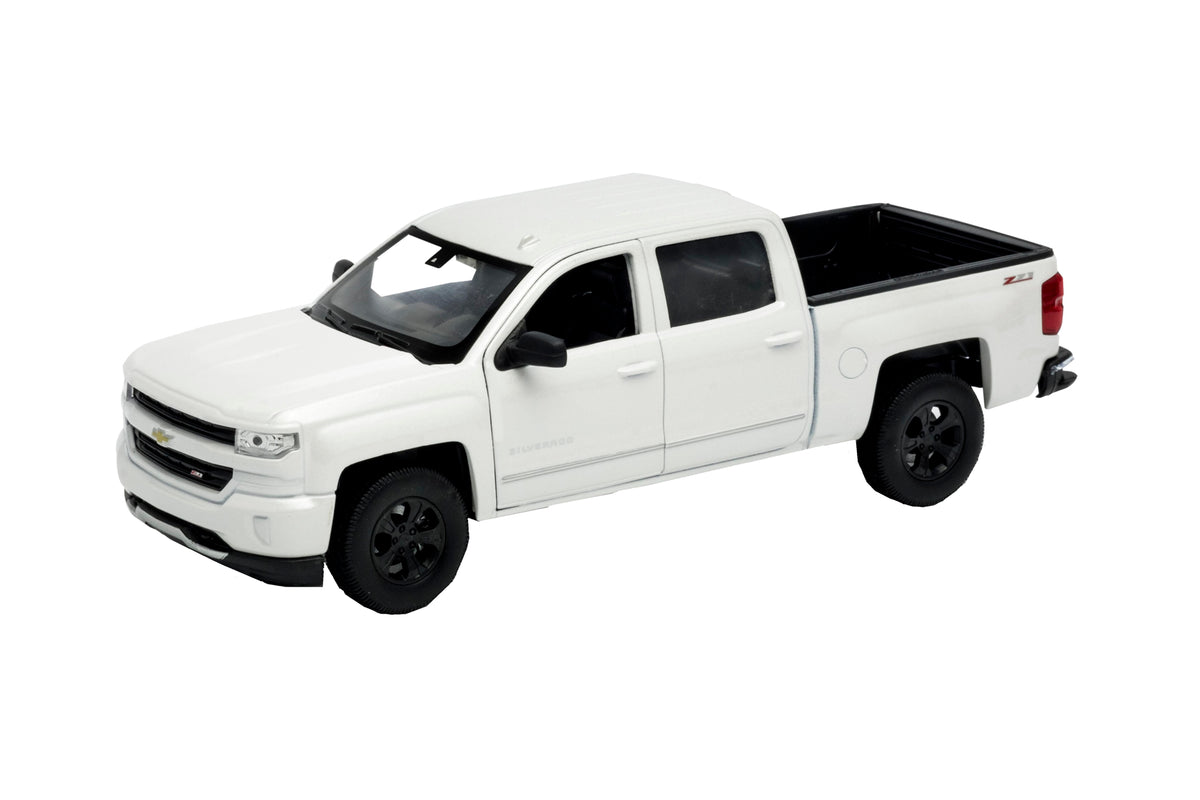 Macheta auto Chevrolet Silverado, alb, 1:24 Welly, 24083W
