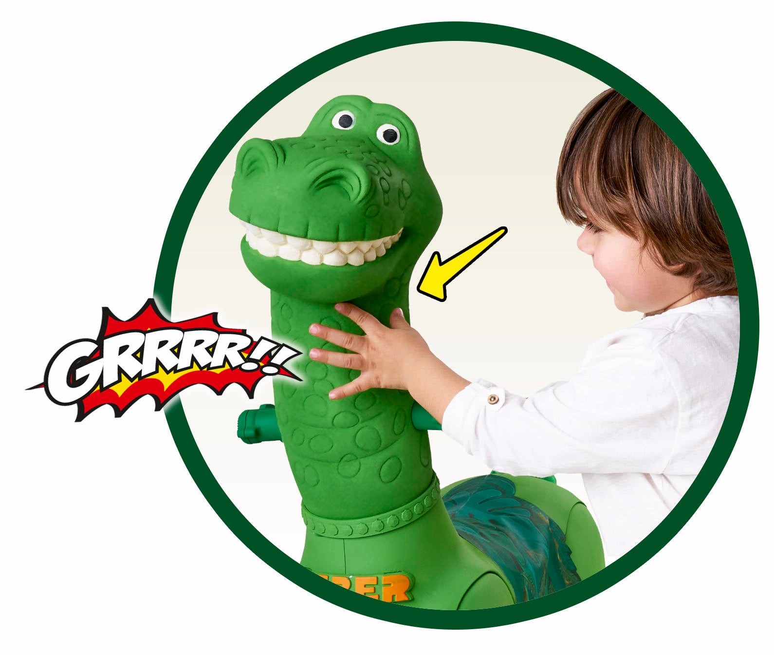 Ride-on Prietenul meu Dino, cu acumulator 12 V, Feber, 12630