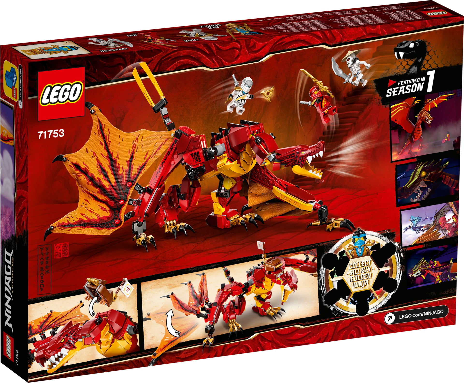 LEGO® NINJAGO®  Atacul Dragonului de Foc 71753