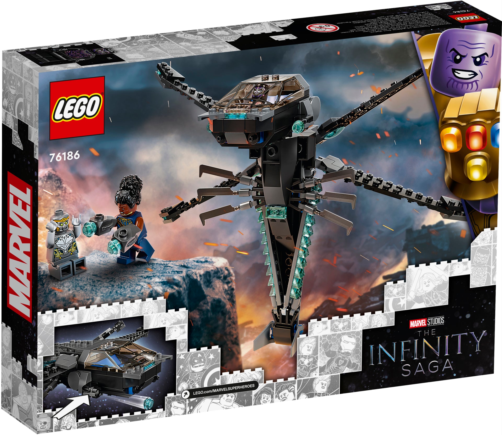 LEGO® Marvel Nava libelulă a Panterei negre 76186