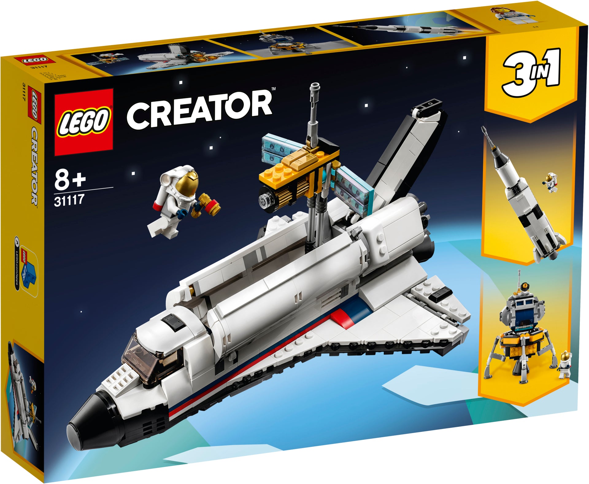 LEGO® Creator 3 în 1 - Aventură cu naveta spațială, 31117