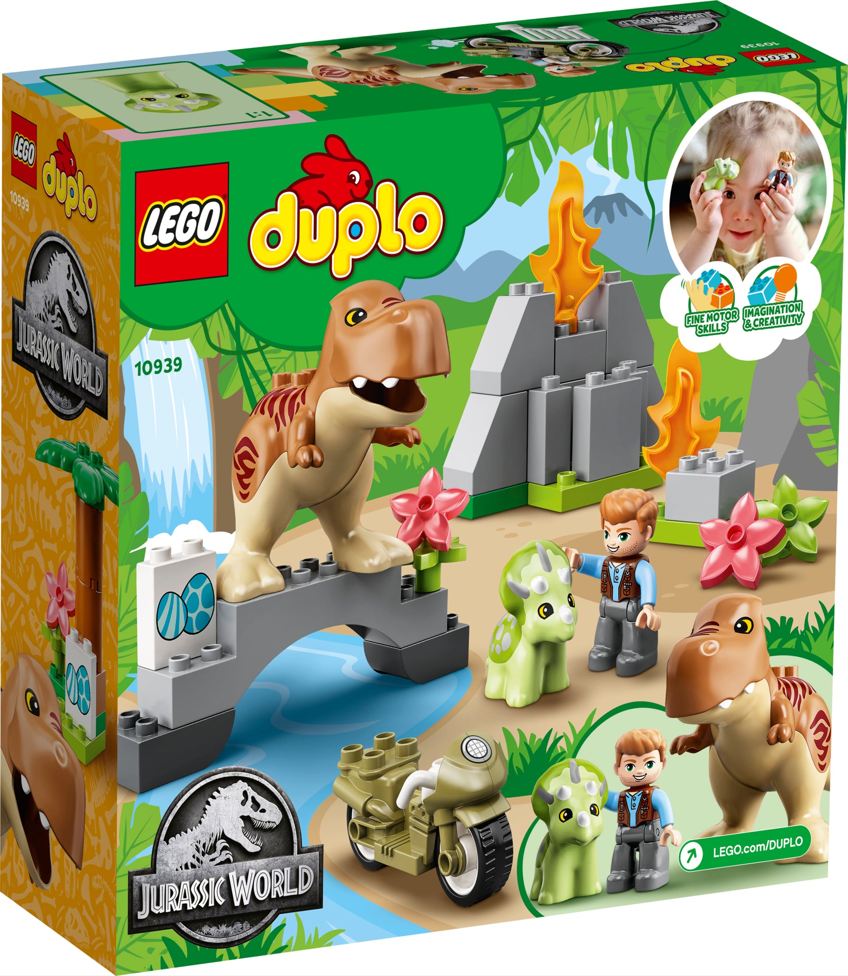 LEGO® DUPLO®  Evadarea dinozurilor T. rex și Triceratops 10939