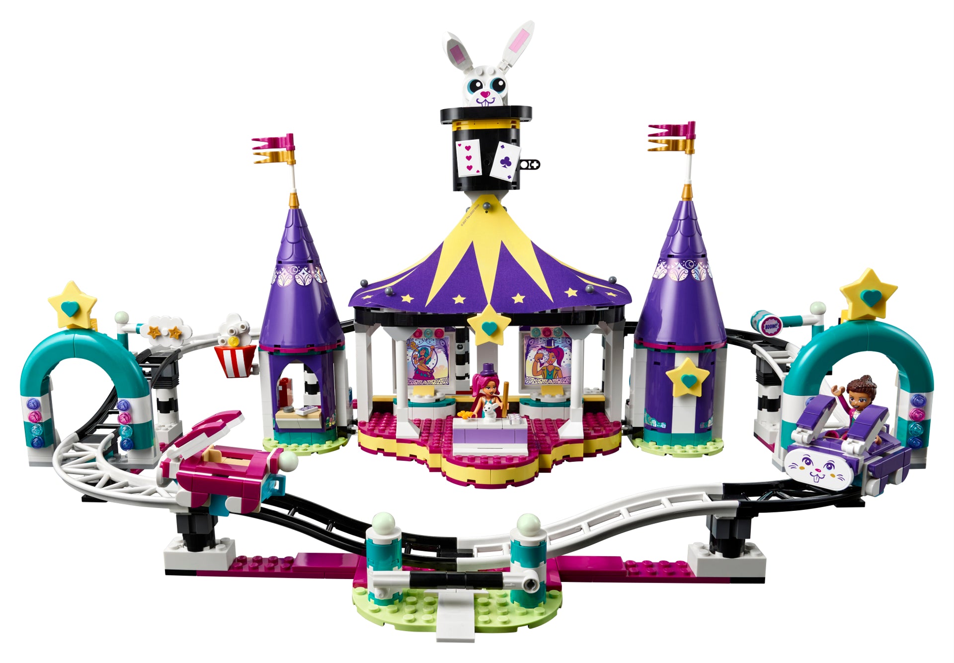 LEGO® Friends Montagne russe magic în parcul de distracții 41685