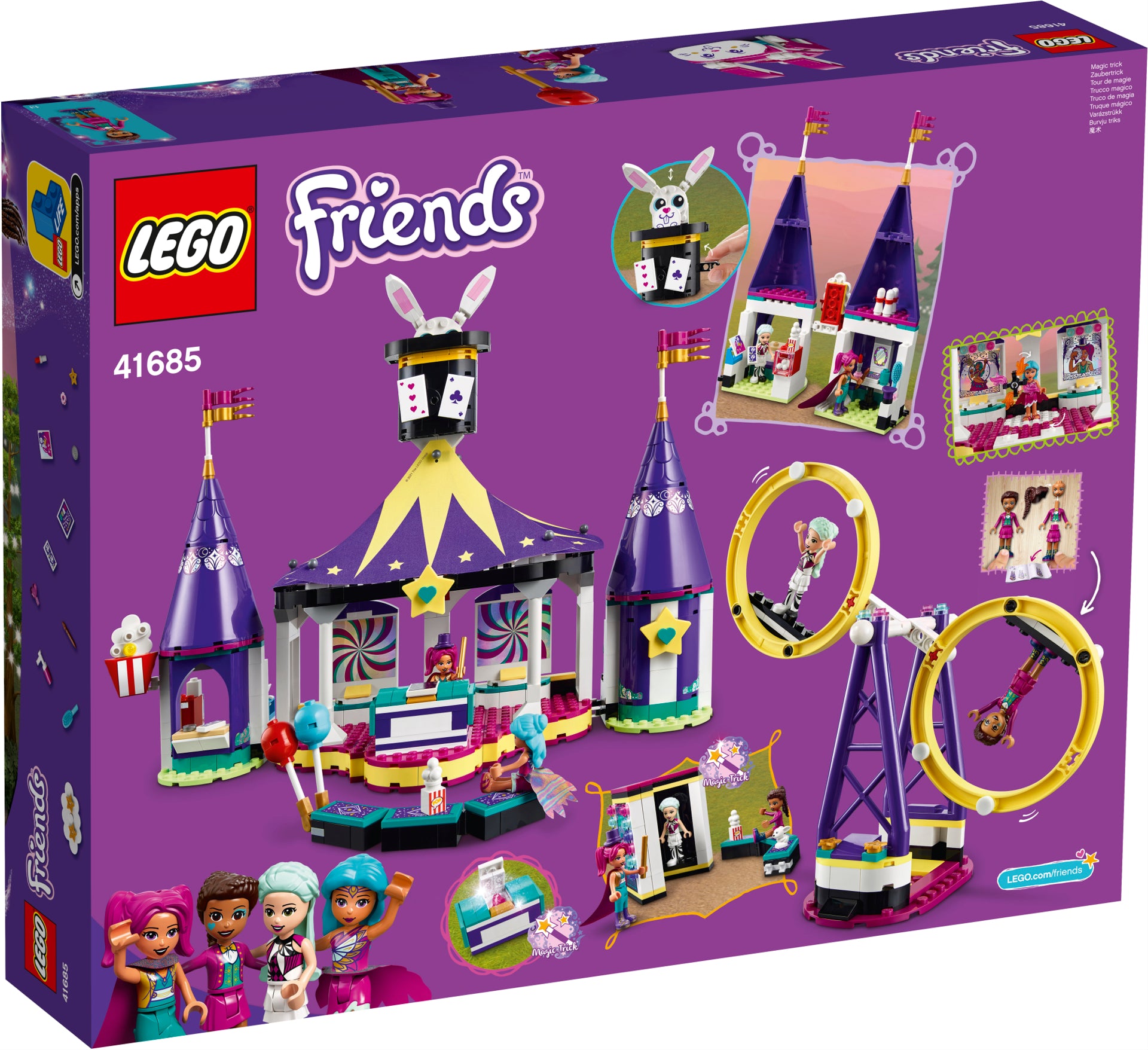 LEGO® Friends Montagne russe magic în parcul de distracții 41685