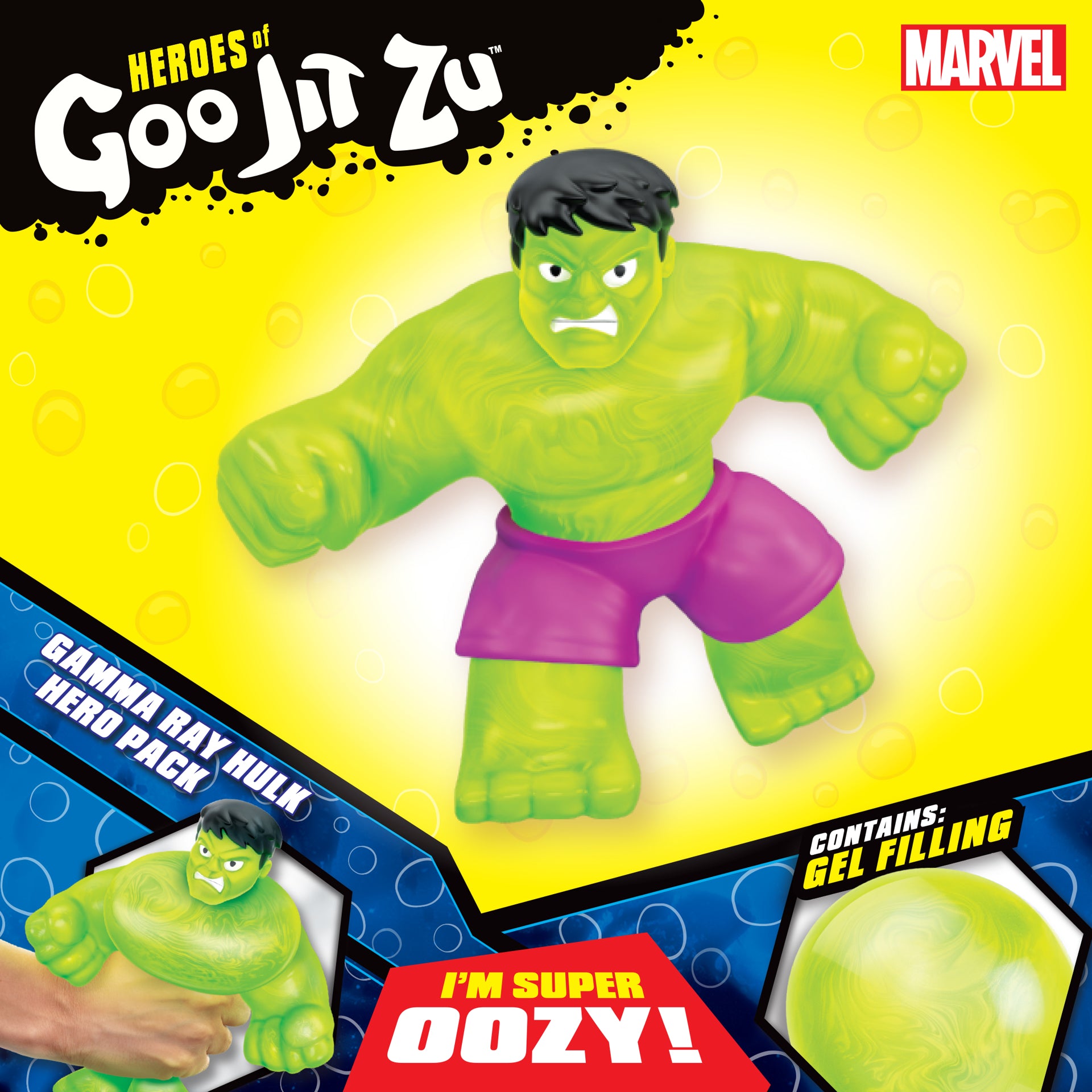 Figurina elastica Marvel, Goo Jit Zu, Gamma Ray Hulk 41200-41225