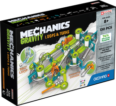 Geomag set magnetic 130 piese Mechanics Gravity RE Loops & Turns, 763