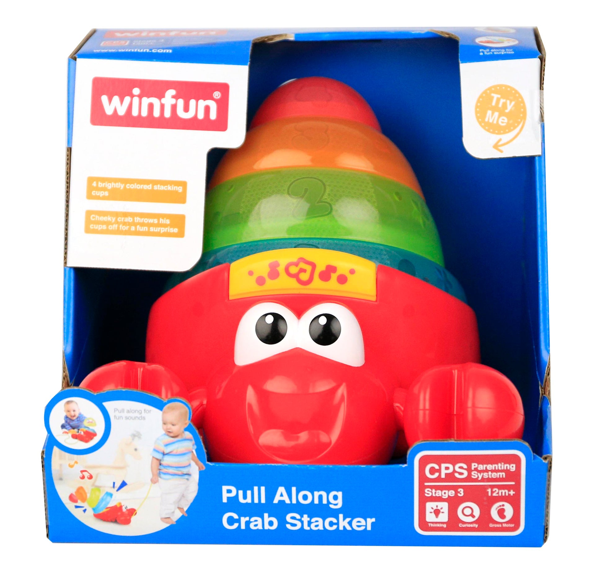 Jucarie muzicala de tras, Winfun, Crab cu inele - 0747