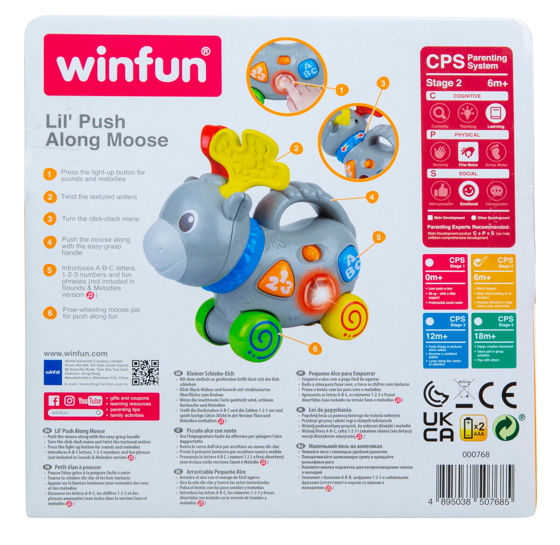 Jucarie de impins elan, Winfun, 0768