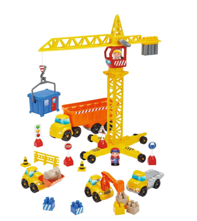 Joc de construit, Constructori cu macara, Publics Works Crane Abrick Ecoiffier, 2999