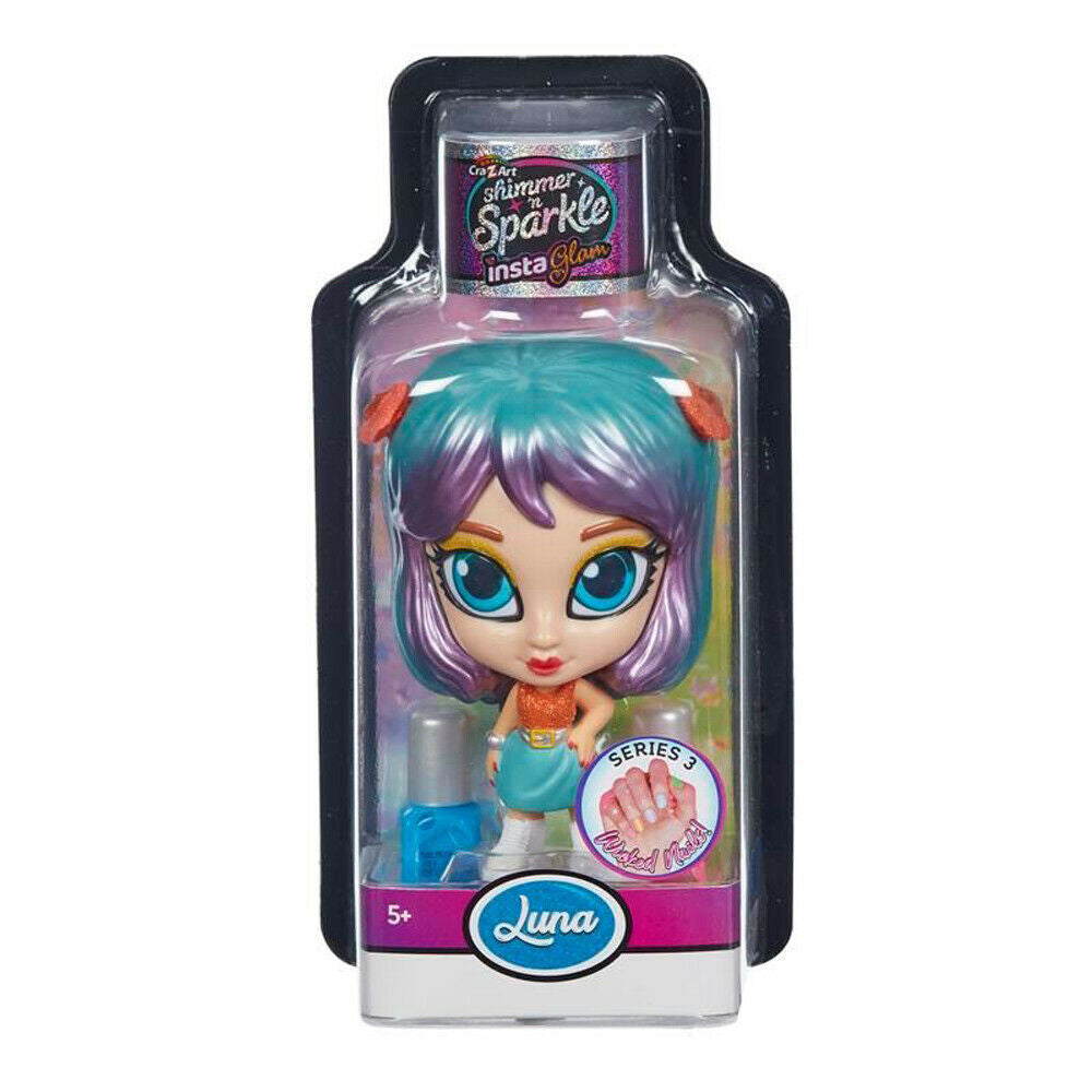 Instaglam Mini papusa Luna cu set pentru unghii, 07458