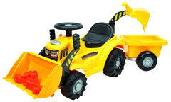 Tractoras cu remorca, excavator si incarcator, Backhoe Ride on Maxi Abrick, Ecoiffier, 7850