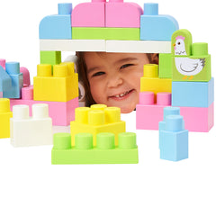Joc de construit în cutie cu animăluțe, Farm Animals Barrel Maxi Abrick Ecoiffier, 7880