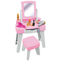 Masuta cosmetica cu scaunel, My Very First Beauty Table Ecoiffier, cu uscator de par si 11 accesorii, 1809
