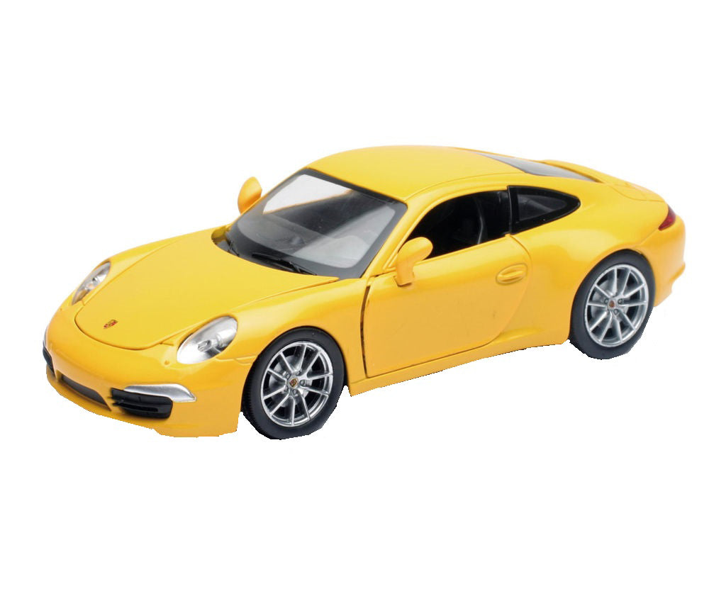 Macheta Auto Welly 1:24 Porche 911 Carrera 4s  Galbena,  24099