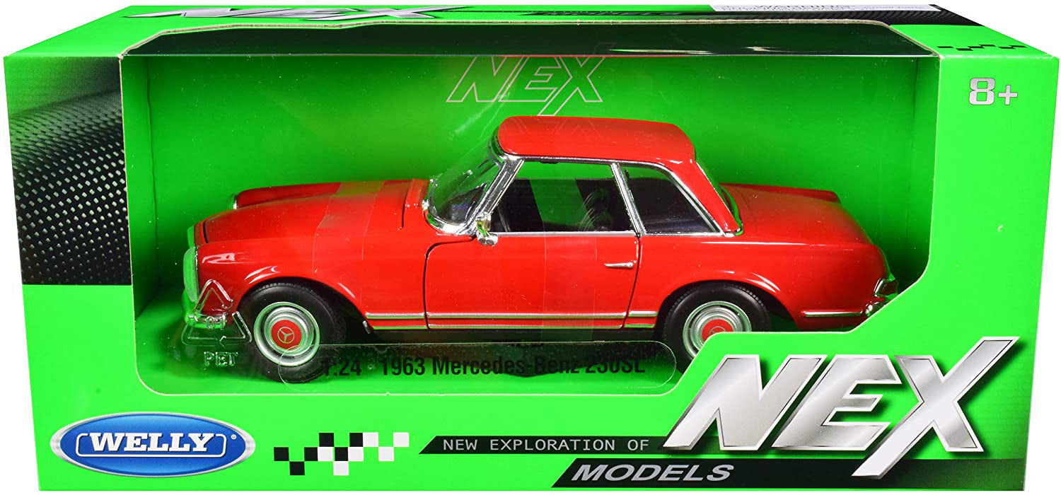 Macheta Auto Welly 1:24 Mercedes-Benz 230 SL Rosu, 24093