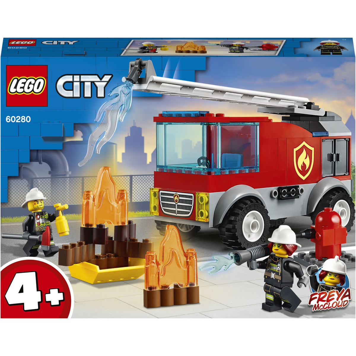 LEGO City Fire - Camion de pompieri cu scara 60280, 88 piese