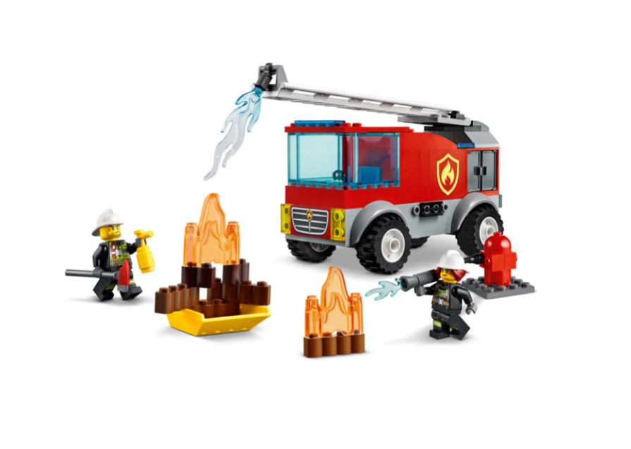 LEGO City Fire - Camion de pompieri cu scara 60280, 88 piese