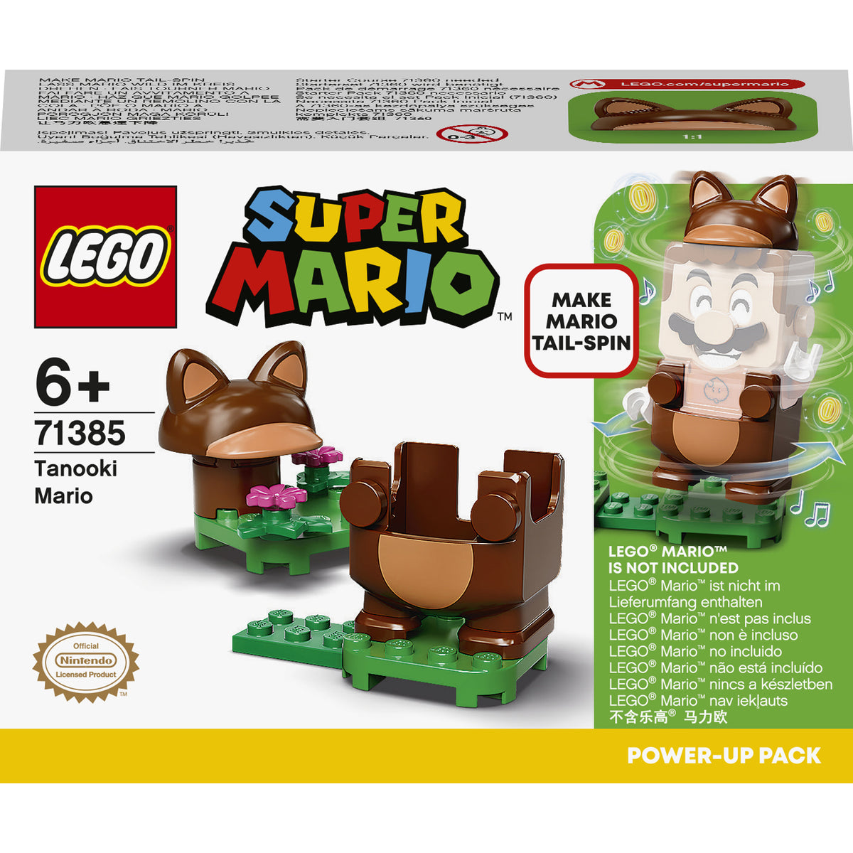 LEGO Super Mario - Costum de puteri: Mario Tanooki 71385, 13 piese