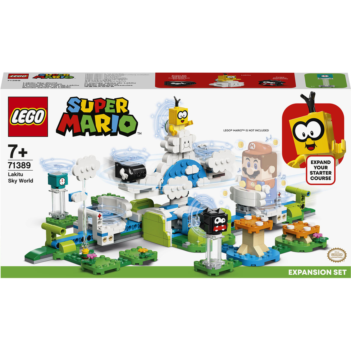 LEGO Super Mario, Set de extindere - Lumea din cer a lui Lasetu 71389, 484 piese