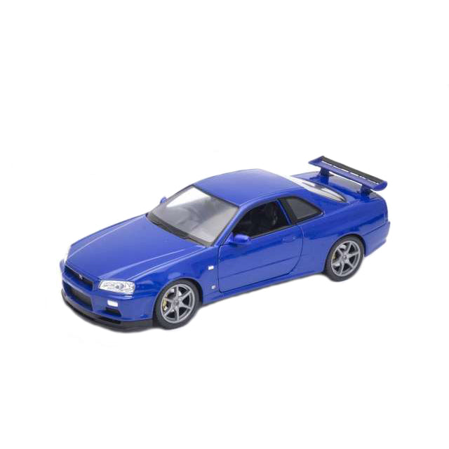 Macheta Auto Welly 1:24 Nissan GT-R R34 Albastru, W29370-24108