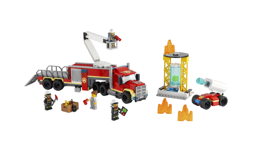 LEGO City Fire - Unitatea de comanda a pompierilor 60282, 380 piese