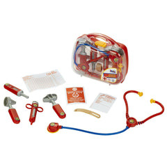 Jucarie geanta doctor transparenta cu 9 accesorii - jucarie