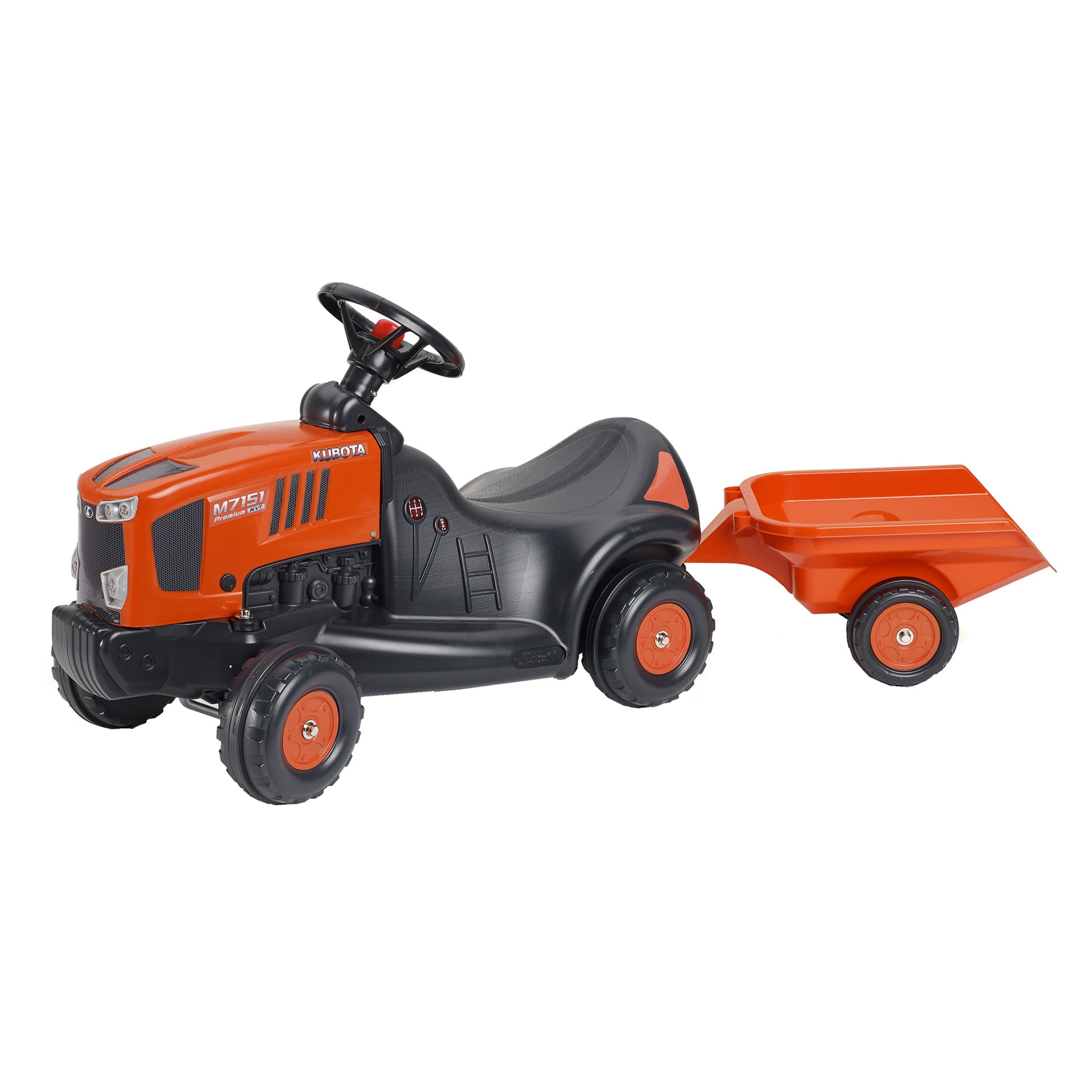 Jucarie Tractor Kubota pentru copii cu remorca, Falk, 3060B