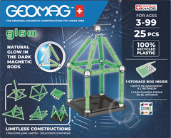 Set de constructie magnetic Geomag Glow 25 piese, 328