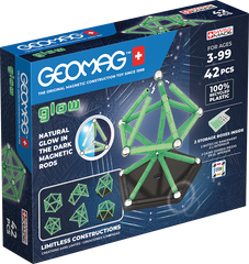 Set de constructie magnetic Geomag Glow 42 piese, 329