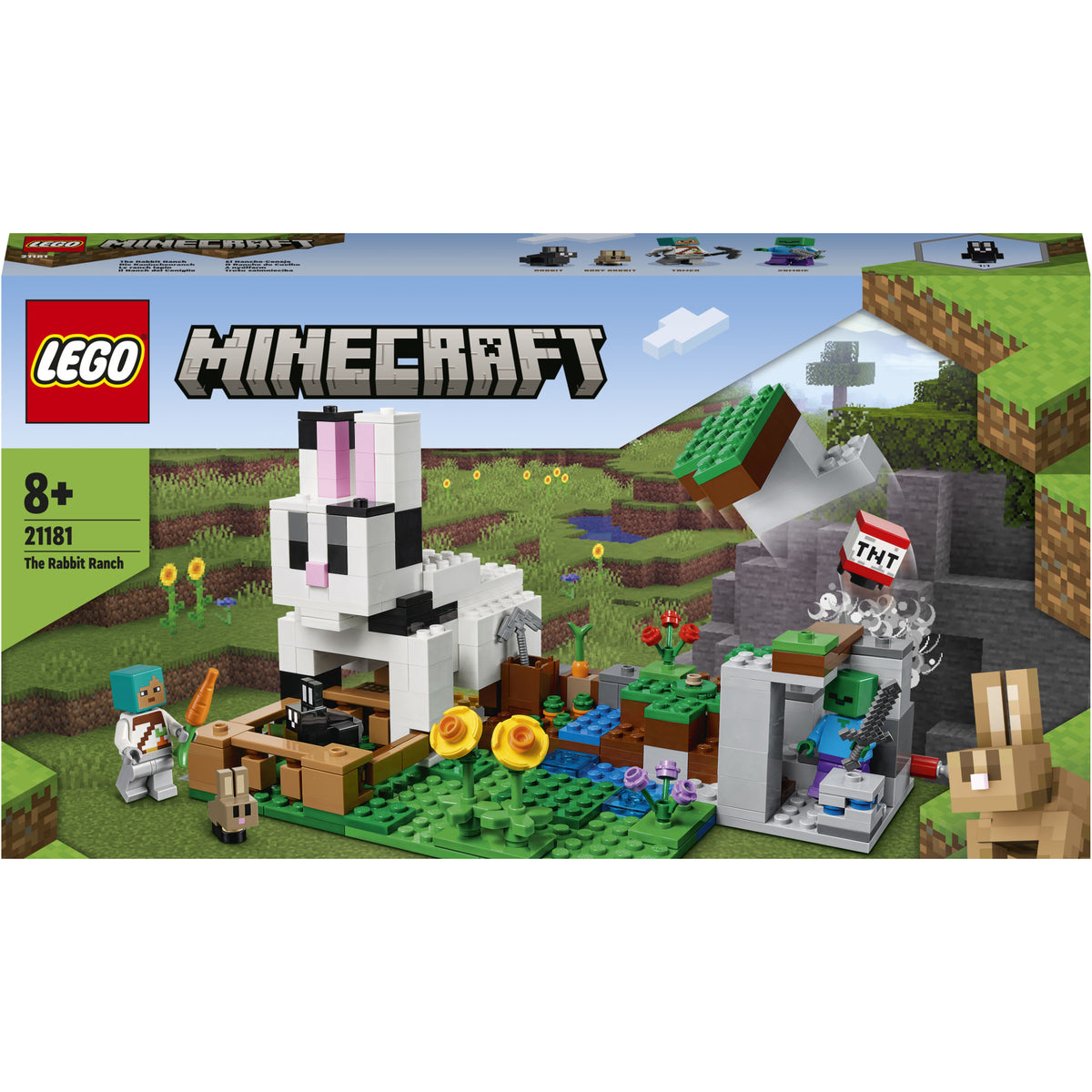 LEGO® Minecraft - Ferma de iepuri 21181, 340 piese